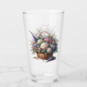 Mand vol bloemen glas (Achterkant)