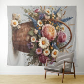 Mand vol bloemen wandkleed (In Situ (horizontaal))