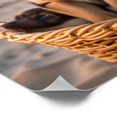 Mand vol met Duitse Herder Puppies Poster (Hoek)