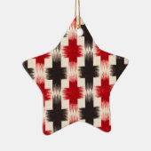 Mand Weave Pattern rood en zwart Abstracte kunst Keramisch Ornament (Rechts)