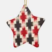 Mand Weave Pattern rood en zwart Abstracte kunst Keramisch Ornament (Links)