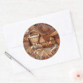 Mand Weven - Mand Wevers doen het met vezels Ronde Sticker (Envelop)