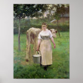 Manda Lametrie, The Boerderij Maid, 1887 Poster (Voorkant)