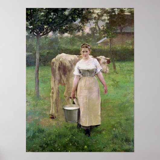 Manda Lametrie, The Boerderij Maid, 1887 Poster (Voorkant)