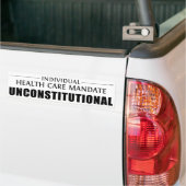 Mandaat ongrondwettig bumpersticker (Op Truck)