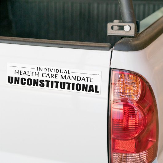 Mandaat ongrondwettig bumpersticker (Op Truck)