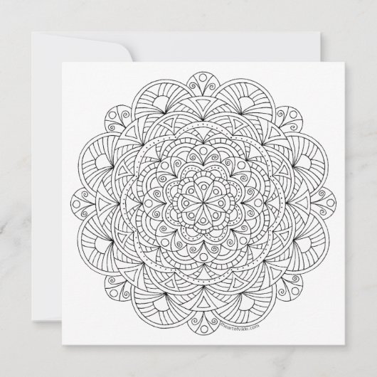 Mandala 010617 Friends Flat Kaart Adult Coloring (Voorkant)
