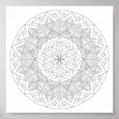 Mandala 060517_3 voor uw eigen kleur poster (Voorkant)