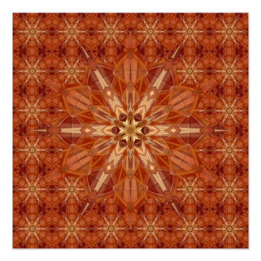 Mandala 10 Glanzend Poster (Voorkant)