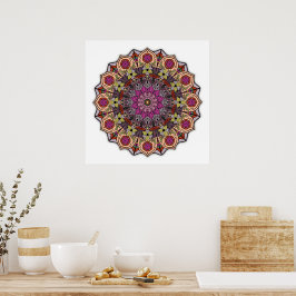 Mandala 12-2 AutumnLeaves - Poster