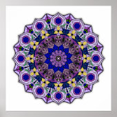 Mandala 12-2 Blauwbes - Poster (Voorkant)