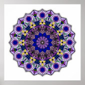Mandala 12-2 Bosbes - Poster (Voorkant)