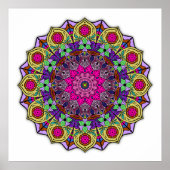 Mandala 12-2 PinkFlower - Poster (Voorkant)