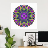 Mandala 12-2 VioletPeach - Poster (Thuiskantoor)