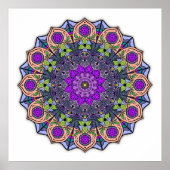 Mandala 12-2 VioletPeach - Poster (Voorkant)