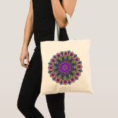 Mandala 12 Violet Peach roze groen - Tote Bag (Voorkant (product))