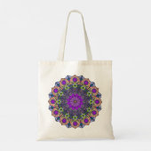 Mandala 12 Violet Peach roze groen - Tote Bag (Achterkant)