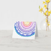 Mandala 1/2 kaart (Gele Bloem)