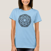Mandala 1 Black Design T-shirt (Voorkant)