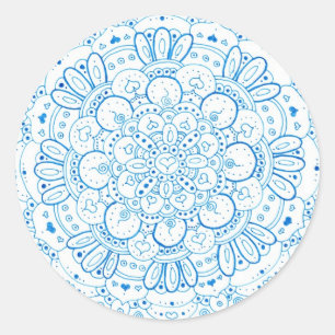 Mandala 1 ronde Stickers