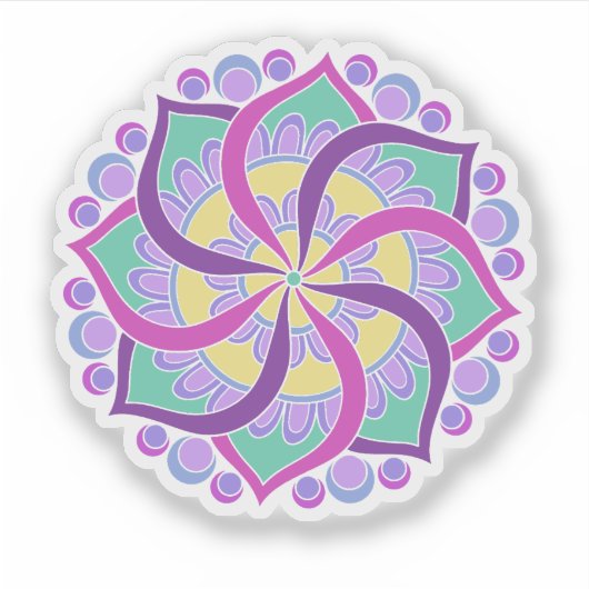 Mandala 1 sticker (Voorkant)