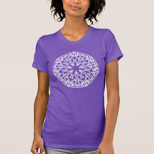 Mandala 1 White Design T-shirt (Voorkant)