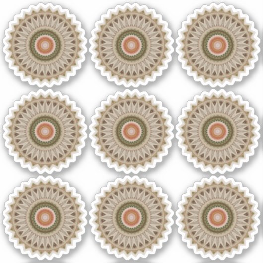 Mandala 2 medium sticker (Voorkant)