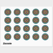 mandala 2 ronde sticker (Vel)