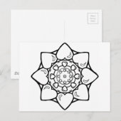 Mandala 36 harten briefkaart (Voorkant / Achterkant)