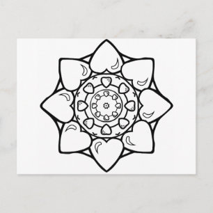 Mandala 36 harten briefkaart