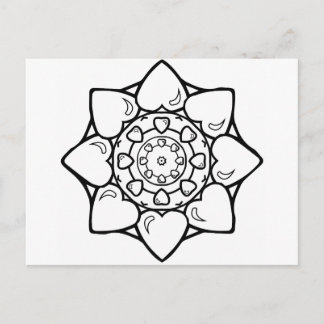 Mandala 36 harten briefkaart