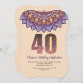 Mandala 40 Uitnodiging (Voorkant / Achterkant)