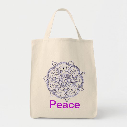 Mandala 4, Peace Canvas tas (Voorkant)