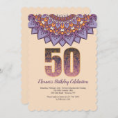 Mandala 50 Uitnodiging (Voorkant / Achterkant)