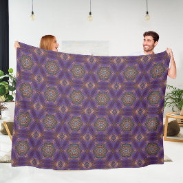 Mandala 5 fleece deken