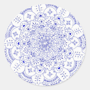 Mandala 5 Round Stickers