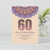 Mandala 60 Uitnodiging (Staand voorkant)