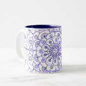 Mandala 7 Coffee-MOK Tweekleurige Koffiemok (Voorkant links)