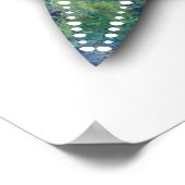 Mandala 8 groene bloemblaadjes op rood poster (Hoek)