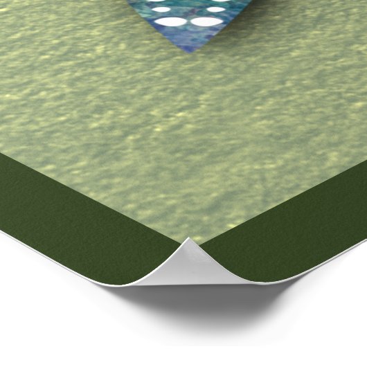 Mandala 8 groene bloempbladen op Poster (Hoek)