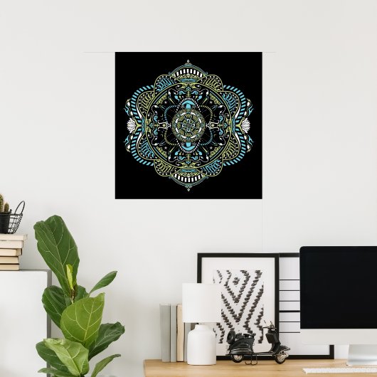 Mandala #9 - Poster (Thuiskantoor)