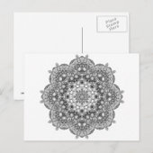 Mandala aan Kleur binnen Briefkaart (Voorkant / Achterkant)