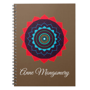 Mandala, aangepaste naam Spiraal Notebook Notitieboek