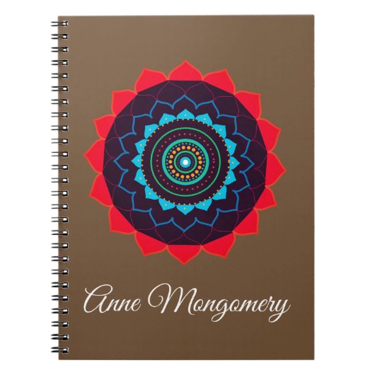 Mandala, aangepaste naam Spiraal Notebook Notitieboek (Voorkant)