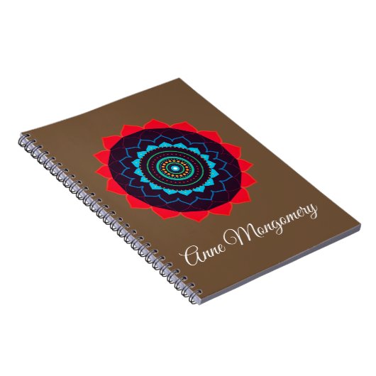 Mandala, aangepaste naam spiraal Notitieboek (Rechterzijde)