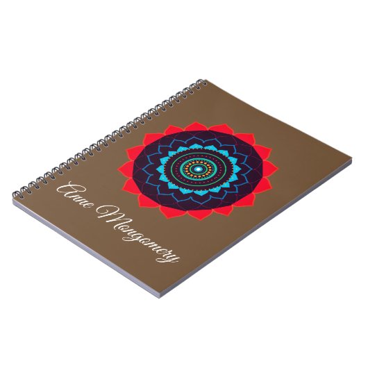 Mandala, aangepaste naam spiraal Notitieboek (Linkerzijde)