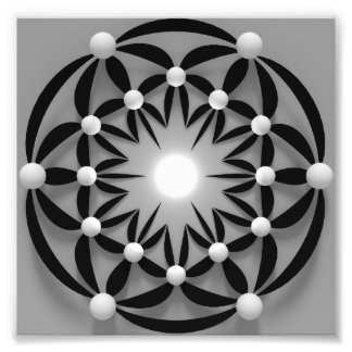 Mandala-abstract-3d Foto Afdruk