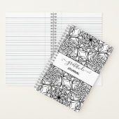 Mandala Abstract Volwassenkleurig wit zwart Notitieboek (Binnen)