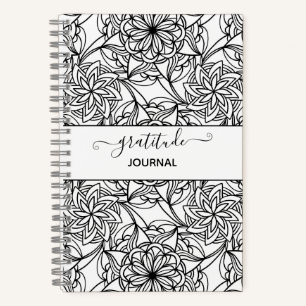 Mandala Abstract Volwassenkleurig wit zwart Notitieboek