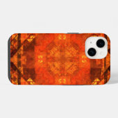 Mandala-abstracte kunstontwerp met zegenend vuur iPhone hoesje (Achterkant horizontaal)